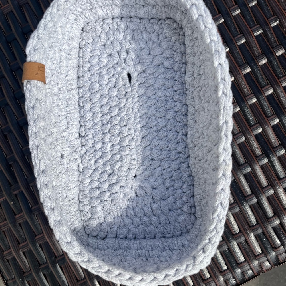 Gray Knitted Basket - Picture 7 of 8